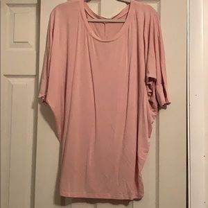 Pink Bat Wing Blouse